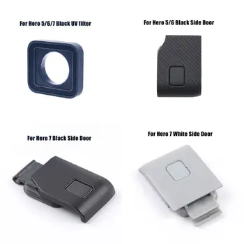 1 Бр. UV филтър за обектив, Страничен Капак Врати, USB-C Mini HDMI-съвместим Порт, Странична защита за Go-Pro HERO5/6/7 Black/7 Бял