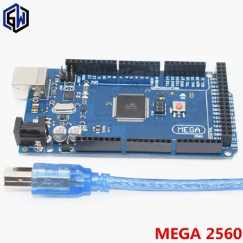 10 бр. Mega 2560 R3 Mega2560 REV3 ATmega2560-16AU, Такса ATMEGA16U2-MU + USB Кабел, съвместим 10 компл.