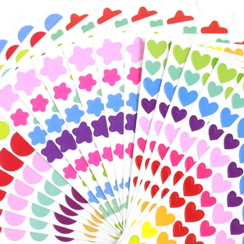 10 Листа/Набор от Цветни Хартиени Етикети 