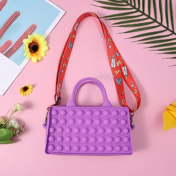 10 Цветове Дамски Чанта за Преносим Голям Капацитет Однотонная Чанта За Съхранение на Непоседа Играчки за Жени