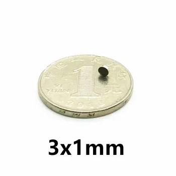 100 ~ 5000 бр 3x1 Мини Малки Кръгли Магнити 3 мм * 1 мм Неодимовый магнит с Диаметър 3x1 mm Постоянен NdFeB Супер Силни Мощни магнити 3 * 1 мм