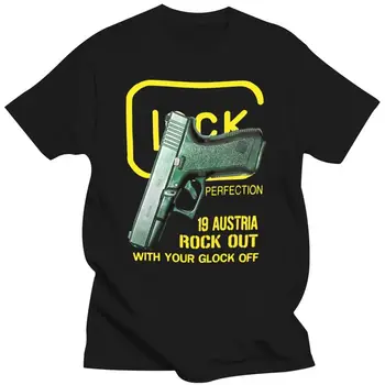 2018 Мъжки 3d Глок 19 Austria Rock Out With Your Глок Off Gun, Ежедневни Тениска, Свободна Тениска, Мъжки Модни тениски с принтом Тениска