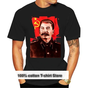 2019 Модни Гореща разпродажба, 100% памук, Йосиф Сталин, ТЕНИСКА с комунистическа пропаганда, Тениска с принтом