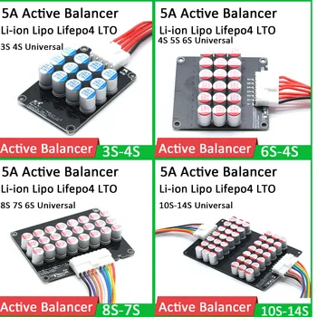 3S ~ 20S 5A Литиева батерия Активна Балансировочная такса за батерии Балансировщик предаване на енергия BMS Li-ion Lifepo4 LTO 4S-6S 8S 10S 12S 16S