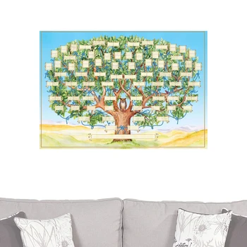 40x60 см Родословно дърво Диаграма Попълнете Родословно дърво Диаграма Заполняемая Родословие Диаграма Генеалогия Подаръци за Деца, за да научите семейството Си