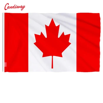 90x60 см голям флаг отличен Канадски Флаг банер от стопроцентного полиестер с принтом канадски знамена NN006