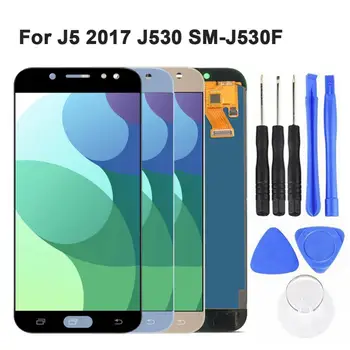 AMOLED Оригинални Touchscreen цифров преобразувател LCD дисплей За Samsung Galaxy J5 2017 J530 J530F LCD дисплей В Събирането на LCD дисплея, за да J5 Pro 2017 LCD дисплей