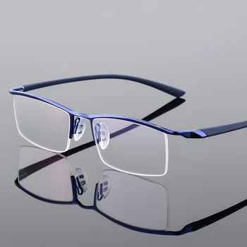 Browline Половината от Метални Рамки на Очила Рамки за Мъже Очила Модерен Стръмни Оптични очила Очила по Рецепта P8190