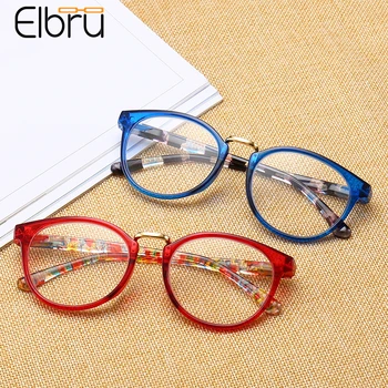 Elbru 2021, Нови Модни Очила за четене с HD лещи, Женски, Мъжки, Ретро, Цвете Дограма, Увеличителни Дальнозоркие Очила, Diopters + 1,0 + 4,0