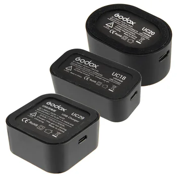 Godox Оригинален UC18 UC20 UC29 USB Flash Батерия Зарядно Устройство за VB18 V850II V860II/VB20 V350C V350N V350S V350O V350F/WB29 AD200