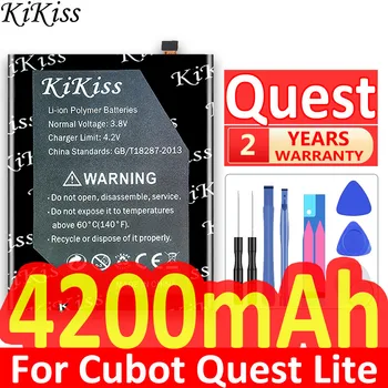 KiKiss 4200 mah за Quest Lite Добро Качество Мобилен Телефон, Батерия за Cubot Quest Lite Мощна Батерия Батерия + Безплатни Инструменти