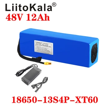 LiitoKala 48 12Ah 18650 акумулаторна батерия за электровелосипеда, литиево-йонна батерия, комплект за ремонт на велосипеди bafang 1000 W XT60, включете 54,6 В, зарядно устройство