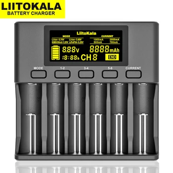 LiitoKala Lii-S6 Lii-PD4 Lii-500 16340 18650 18350 18500 21700 20700 14500 26650 3.7 Зарядно устройство за литиеви батерии NiMH/1,2 В AA / AAA