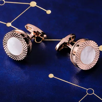 MAISHENOU Луксозни копчета за Ръкавели и мъжки Маркови копчета за Ръкавели с Копчета във формата на Миди Сватбени Високо Качество цвят розово злато на Едро с фабрика