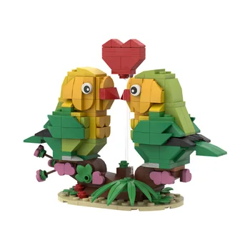 MOC Строителни Блокове Любов Птици Папагал 522 Подарък За Свети Валентин 