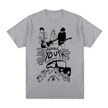 Sonic Youth Музика Пънк музика Реколта Ретро тениска Памучен Мъжки t-shirt Нова ТЕНИСКА ДАМСКИ блузи