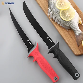 TOLIMER Открит Нож За Филе от Риба с Преносими Ножнами Обезкостяване на Суши, Сашими Къмпинг Инструменти От Неръждаема Стомана на Риболовния Нож