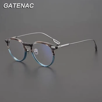Vintage Слънчеви Очила От Чист Титан В Рамка За Мъже, Оптична Късогледство, Ацетатные Очила По Рецепта, Рамки За Жени, Луксозни Маркови Дизайнерски Очила