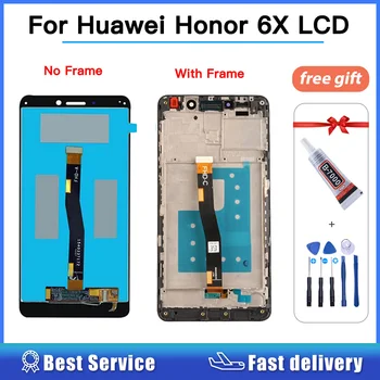 Висококачествен LCD дисплей За Huawei Honor 6X LCD BLN-L24 BLN-AL10 BLN-L21 BLN-L22 Сензорен екран За GR5 2017 Дигитайзер в събирането на