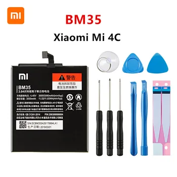 Въведете mi 100% Оригинален BM35 3080 mah Батерия За Xiao Mi 4C M4C Mi4C BM35 Висококачествени Сменяеми Батерии за телефон + Инструменти