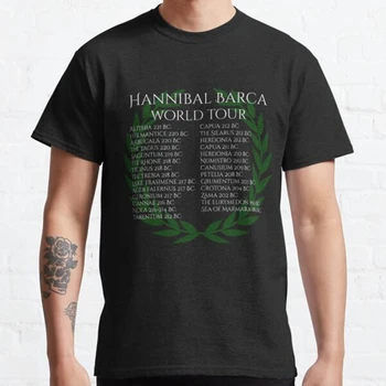 Древен Рим Ханибал Барка Световна Обиколка Мъжка Тениска С Къс Ръкав Ежедневни Тениска От 100% Памук