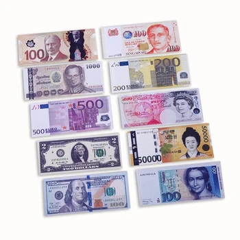 Евтини Творчески Чантата Си На Модел За Печатане На Пари, Пакет За Съхранение В Чантата Си, Портфейл За Монети Под Формата На Долар Лира, Евро, Рубли