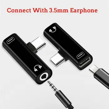 За Type C C USB 3.5 мм Aux аудио кабел Слушалки, аудио жак за Външен Микрофон Адаптер за Слушалки с Микрофон