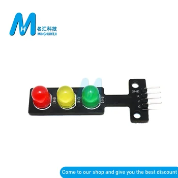 Мини 5-Светофар Led Модул Дисплей за Arduino Червен Жълт Зелен 5 мм Led RGB -Светофар за модел на система Светофар