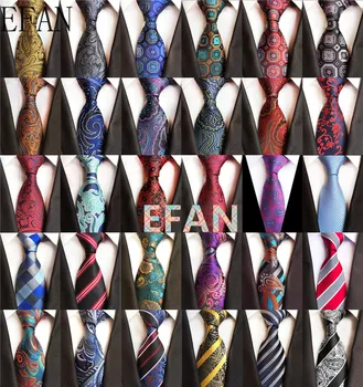 Модерен Мъжки Вратовръзка 8 см, Копринена Вратовръзка, Жакард Тъкани Класически Вратовръзки с Цветен Модел за Мъже, Официални Делови Вратовръзки за Сватбени Партита, Вратовръзки за Младоженеца
