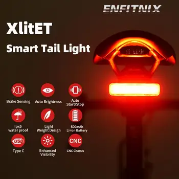 НОВ XlitET Автоматичен Старт Стоп, Сензор Спирачки Фенерче За Мотор Задна Светлина Led Велосипеден XlIte 100 CubeliteII 200 Задна Светлина