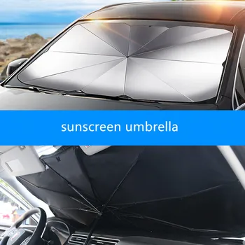 Нов Универсален Сгъваема Кола Сенника На Предното Стъкло Чадър Слънцезащитен Крем Топлоизолация Телескопична Блок Автомобилни Аксесоари
