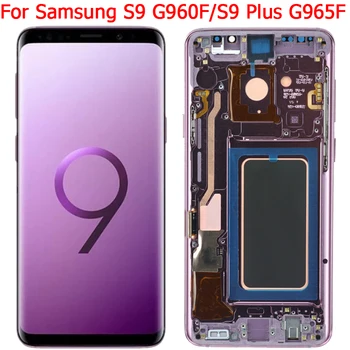 Нови Оригинални За Samsung Galaxy S9 Plus G965F Дисплей LCD екран С Рамка За Samsung S9 G960A G960U LCD екран