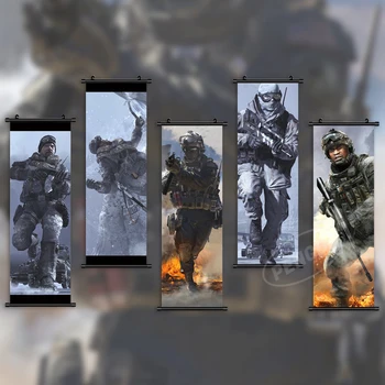 Платно Начало Декор Call Of Duty Печатане На Фоли Картини На Стенно Изкуство Джон Прайс Превъртане На Играта Висячая Картина Нощни Фон