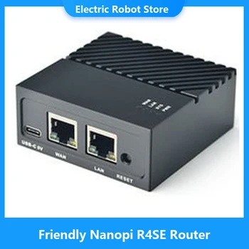 Приятелски рутер Nanopi R4SE RK3399 с двойна гигабитова мрежа, 4 GB и 32 GB EMMC с MAC