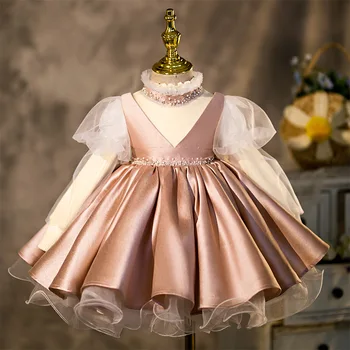 Рокля за първия рожден ден за момичета, костюм за рождения ден на от 1 до 12 години, детско принцеса рокля в стил Лолита