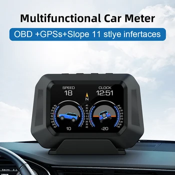Скоростомер Автоаксесоари HUD Авто Сензор за Нивото на P21 4x4 Инклинометр В реално Време Внедорожная Автомобилна Система Наклон GPS
