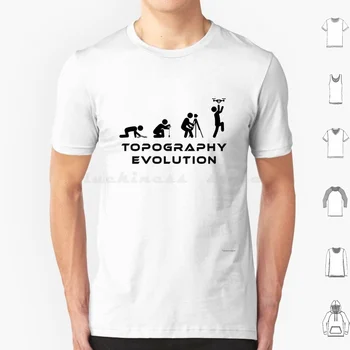 Топография на Еволюцията Риза И Маска За Инспектори Тениска Памук Мъже, Жени DIY Печат на Топографията на Релефа Релефът География