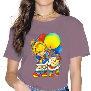 80s Риза в стил Хип-Хоп Rainbow Brite Аниме Анимации Творчески Върхове Ежедневни Тениска За Момичета Специална 4XL